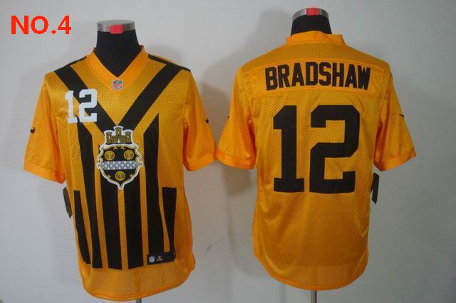 Men's Pittsburgh Steelers #12 Terry Bradshaw Jersey NO.4;